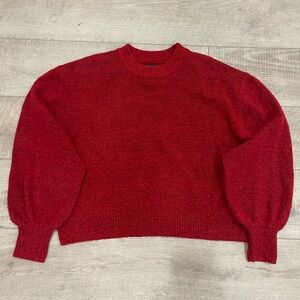ASOS Red Puff Sleeve Sweater